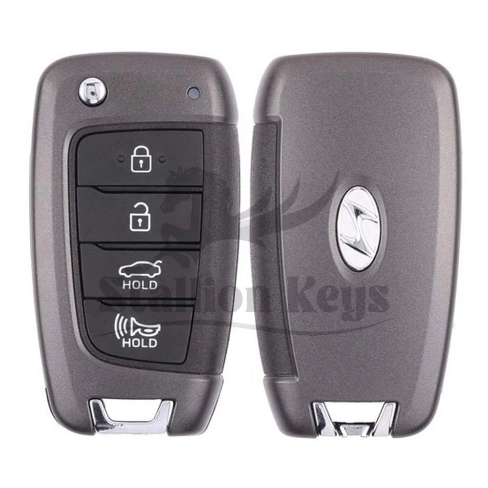 2020-2023 Hyundai Elantra / 4-Button Remote Flip Key / PN: 95430-AA100 / NYOMBEC4TX2004 / With Chip / OEM 2020-2023 Hyundai Elantra / 4-Button Remote Flip Key / PN: 95430-AA100 / NYOMBEC4TX2004 / With Chip / OEM